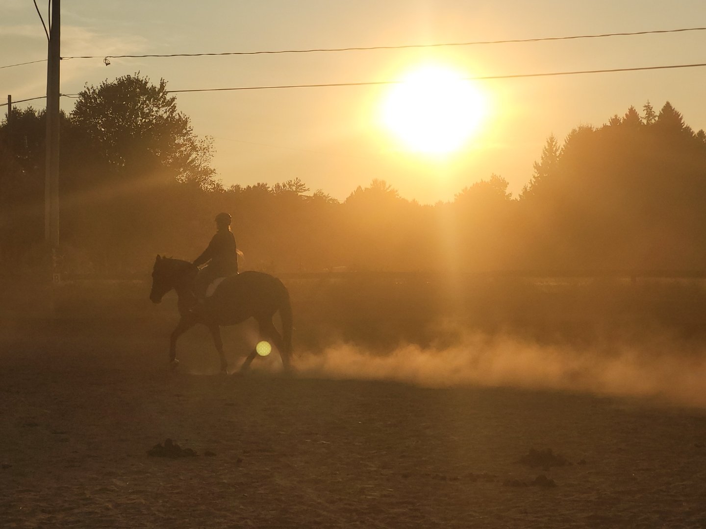 Sunset riding